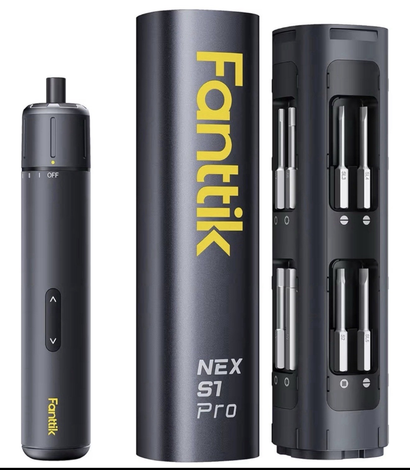 Fanttik S1 Pro 3.7V Electric Screwdriver, Cordless Screwdriver, 16 S2 Metal Bits