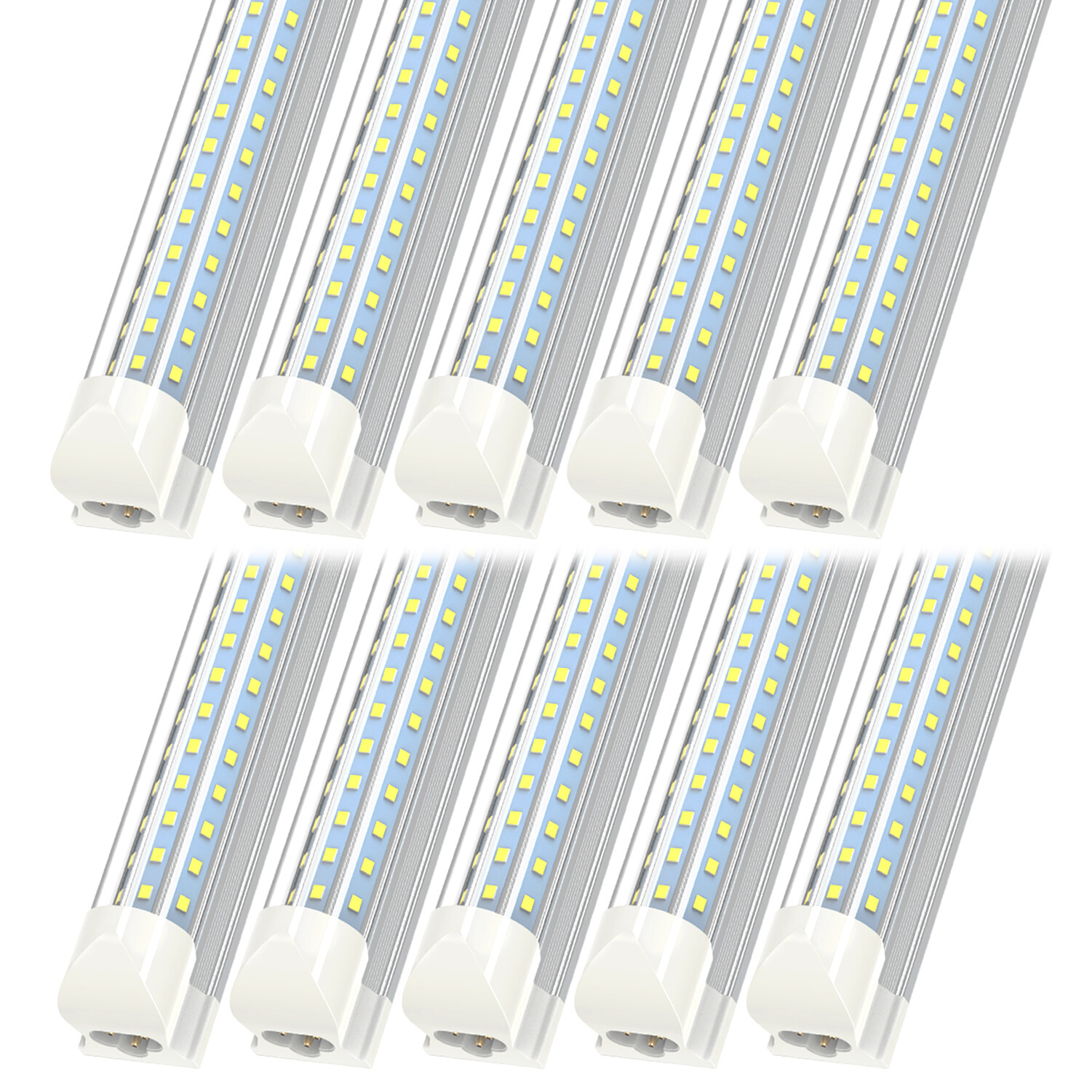 Integrated T8 4FT LED Shop Light Fixture 6500K 4Foot LED Tube Light Bulb 36W 60W