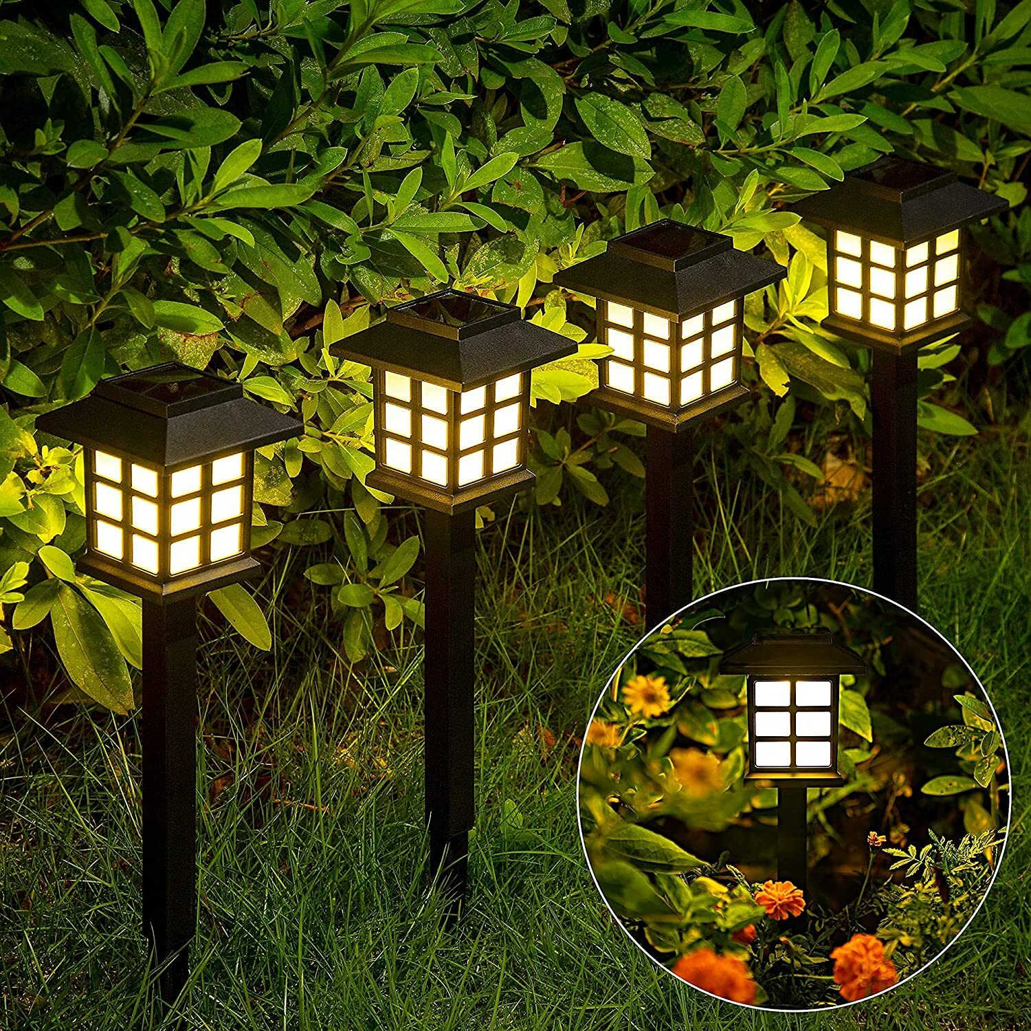 12Pack Solar Pathway Lights Outdoor Landscape Solar Waterproof Garden LED Lights