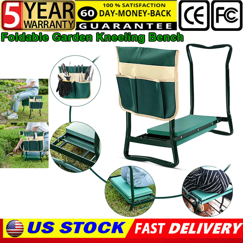 Heavy Duty Upgraded Garden Kneeler Thicken Seat Padded Kneeling Stool Outdoor