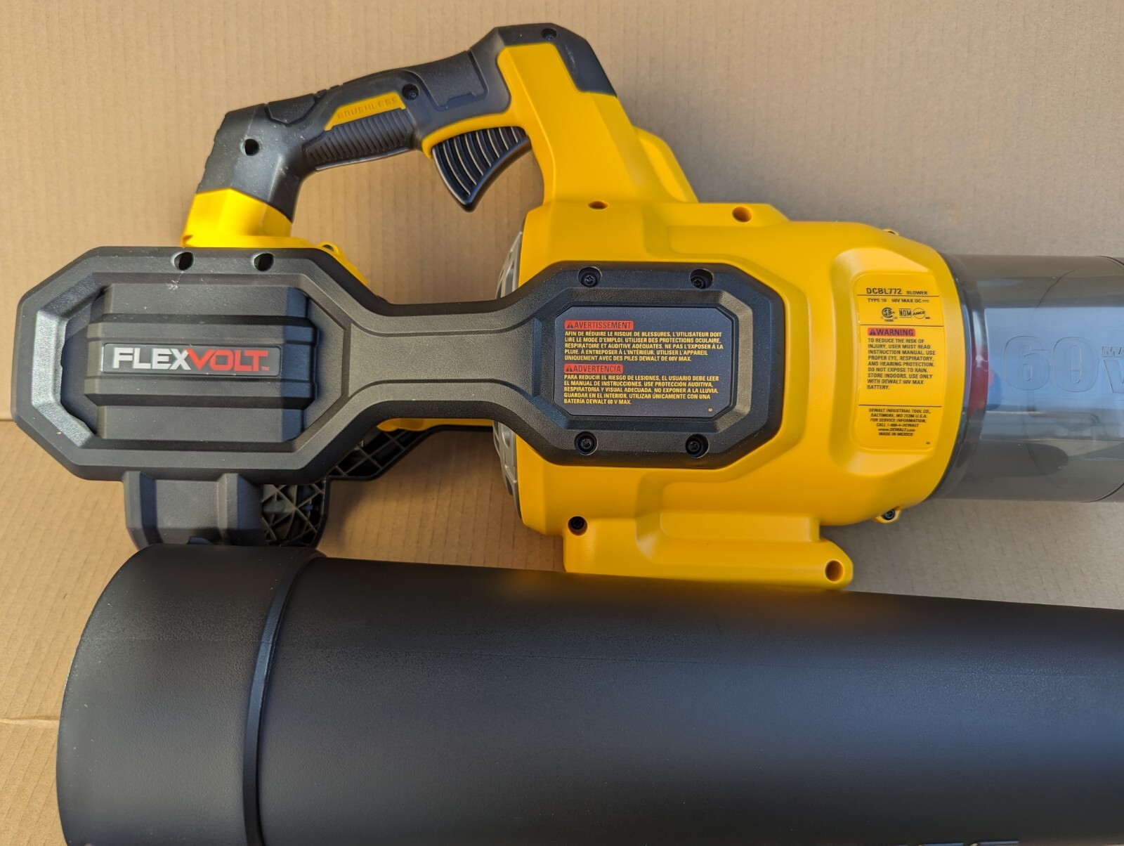 DeWALT 60V FlexVolt Handheld Axial Blower Brushless DCBL772B DCBL772