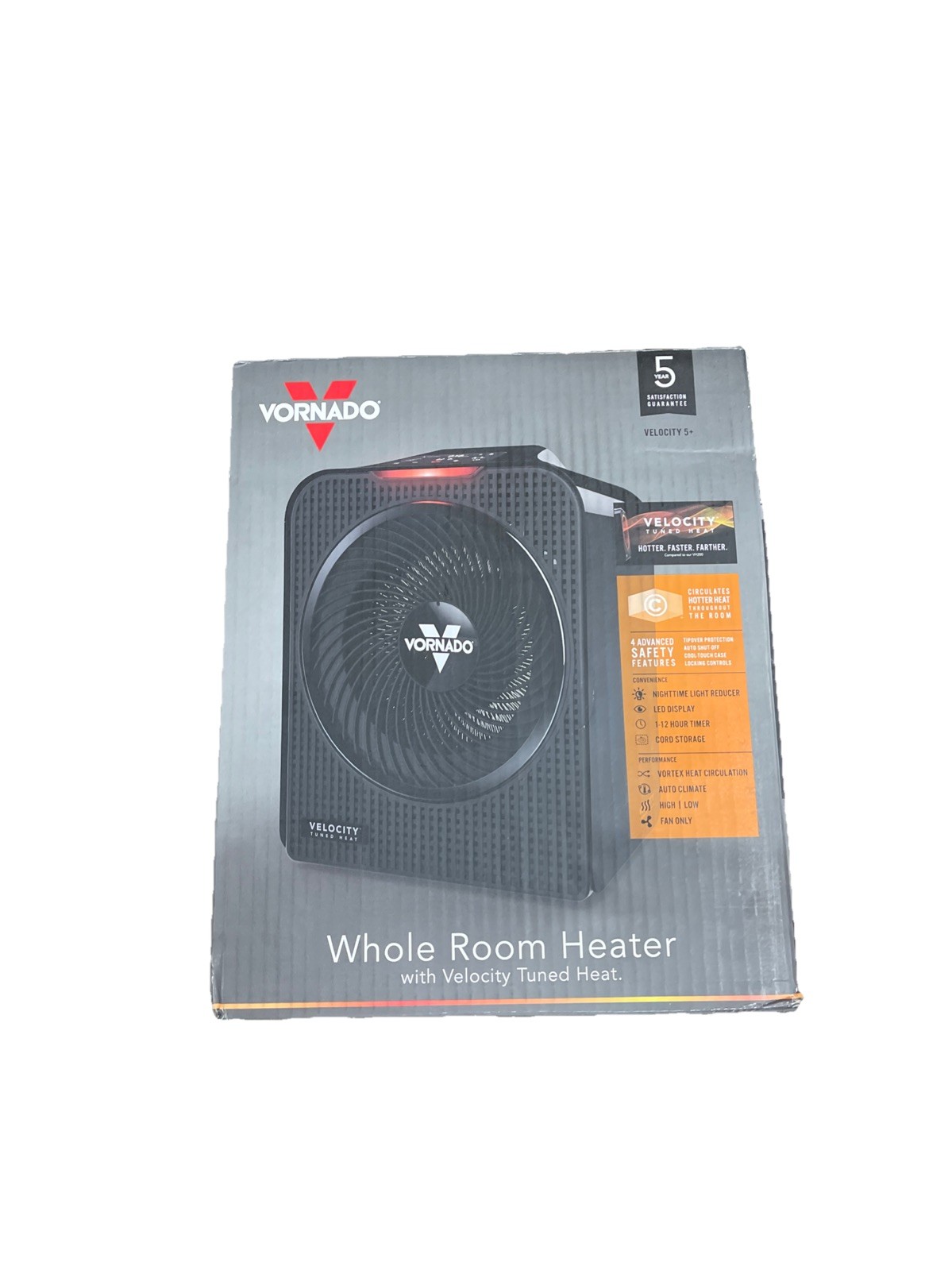 Vornado Velocity 5 Whole Room 1500W Electric Space Heater Forced Air 5118 BTU