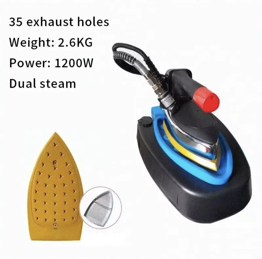 1200W Corded Dual Steam Clothes Iron w/ Hose, 2.6kg, Black/Blue/Red