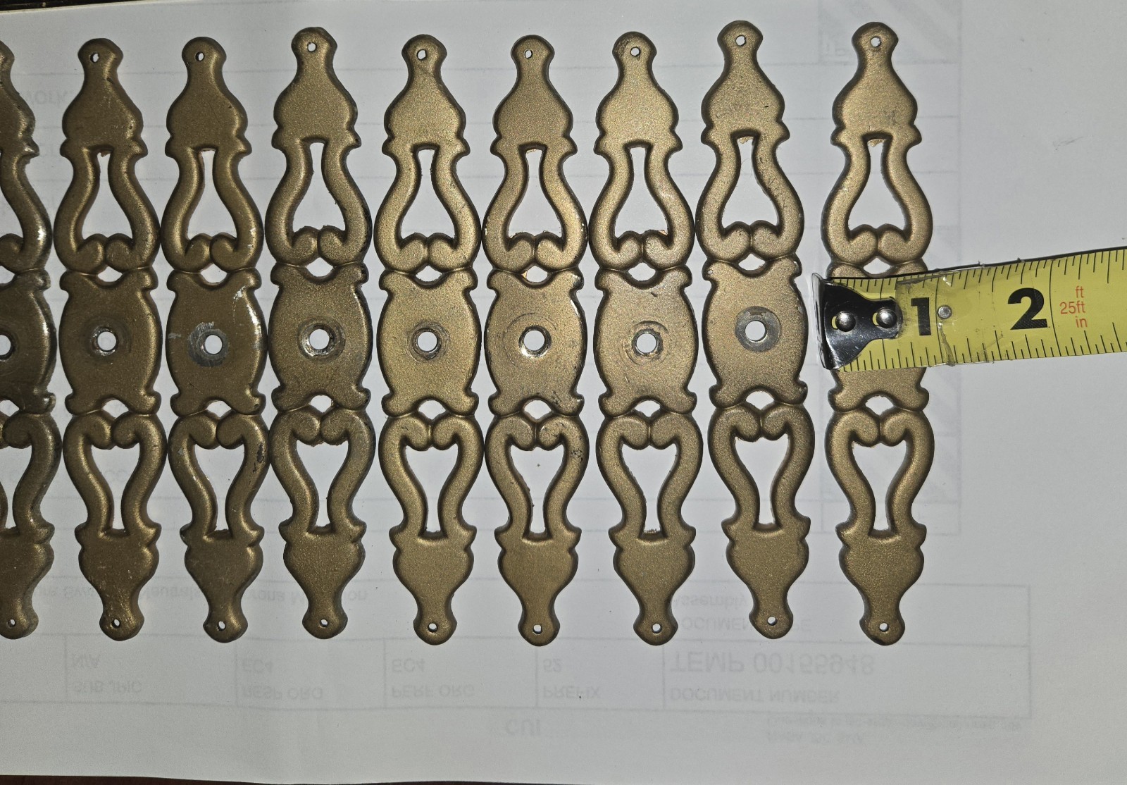 10 Vintage 1978 BPC Cabinet Drawer Back Plate 20276 -Winter Products, inc