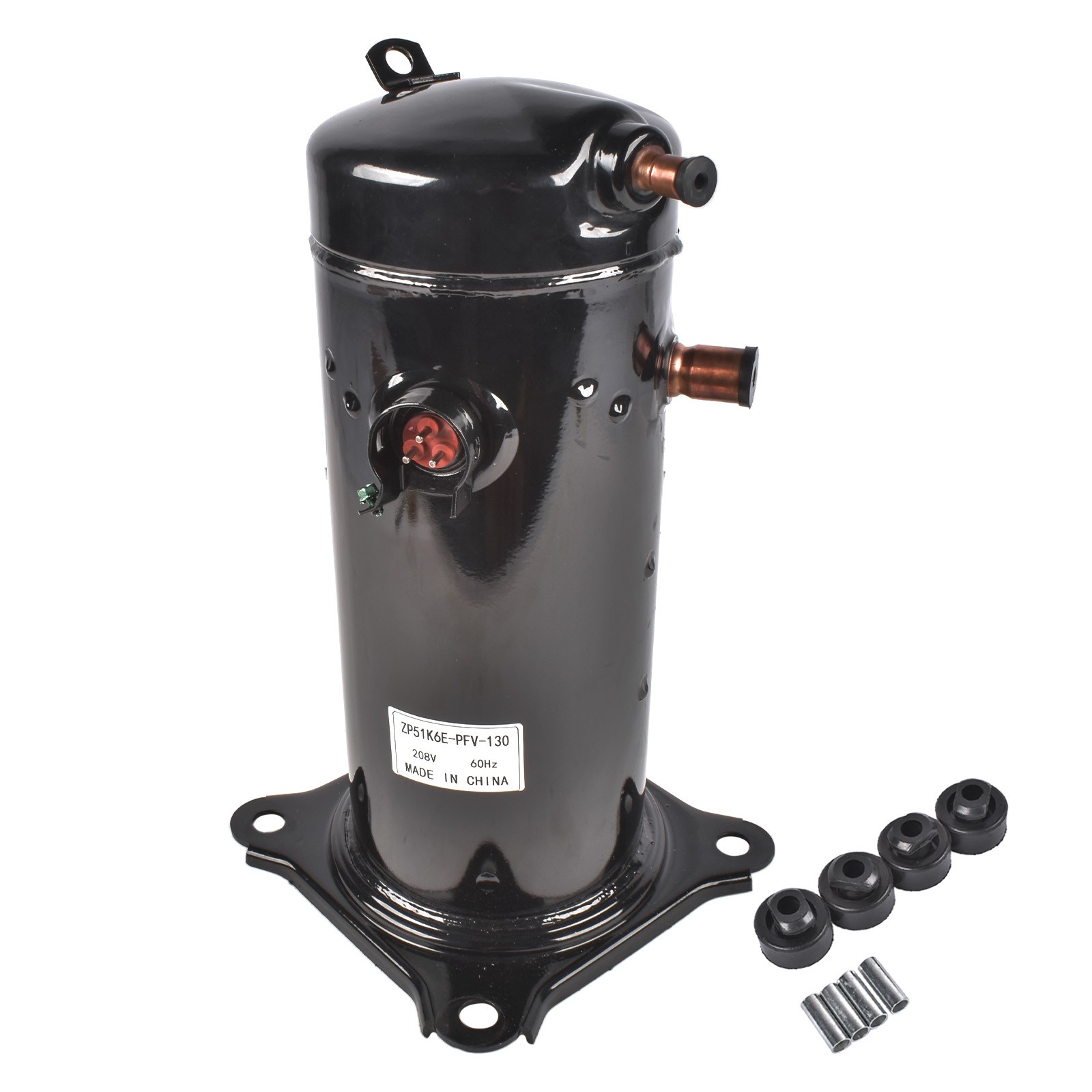 1 Piece Refrigeration Scroll AC Compressor 51,000 BTU R410A 1 PH ZP51K5E-PFV-800