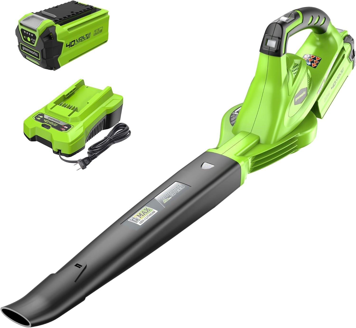 Greenworks 40V Leaf Blower Sweeper 150 MPH 135 CFM Cordless
