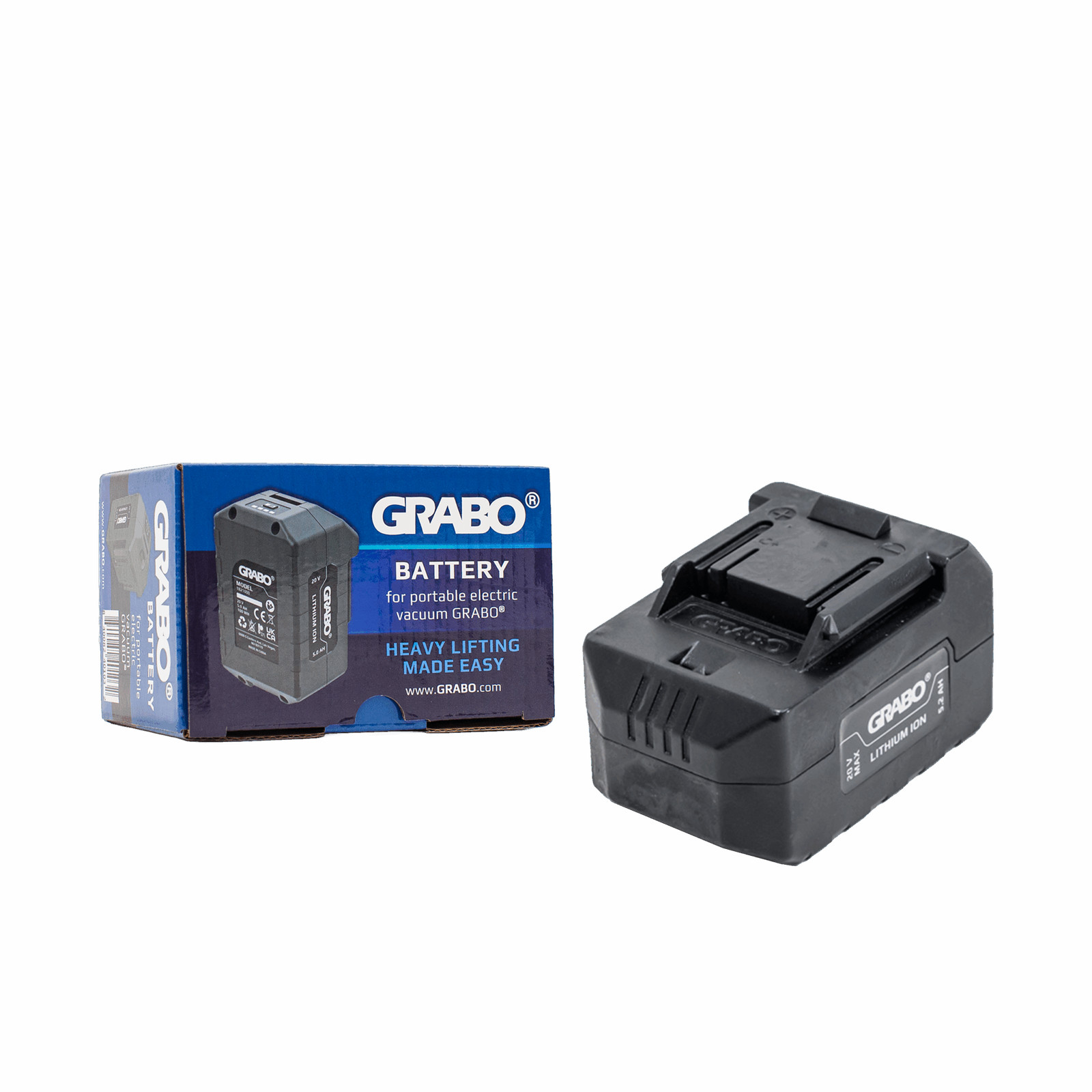 Battery for GRABO HighFlow Vacuum gripster 20V 5.2Ah Li-ion Rechargeable Pack