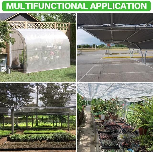 30% Black Shade Cloth,UV Resistant Netting with Upgrade Grommets for Plant Cover