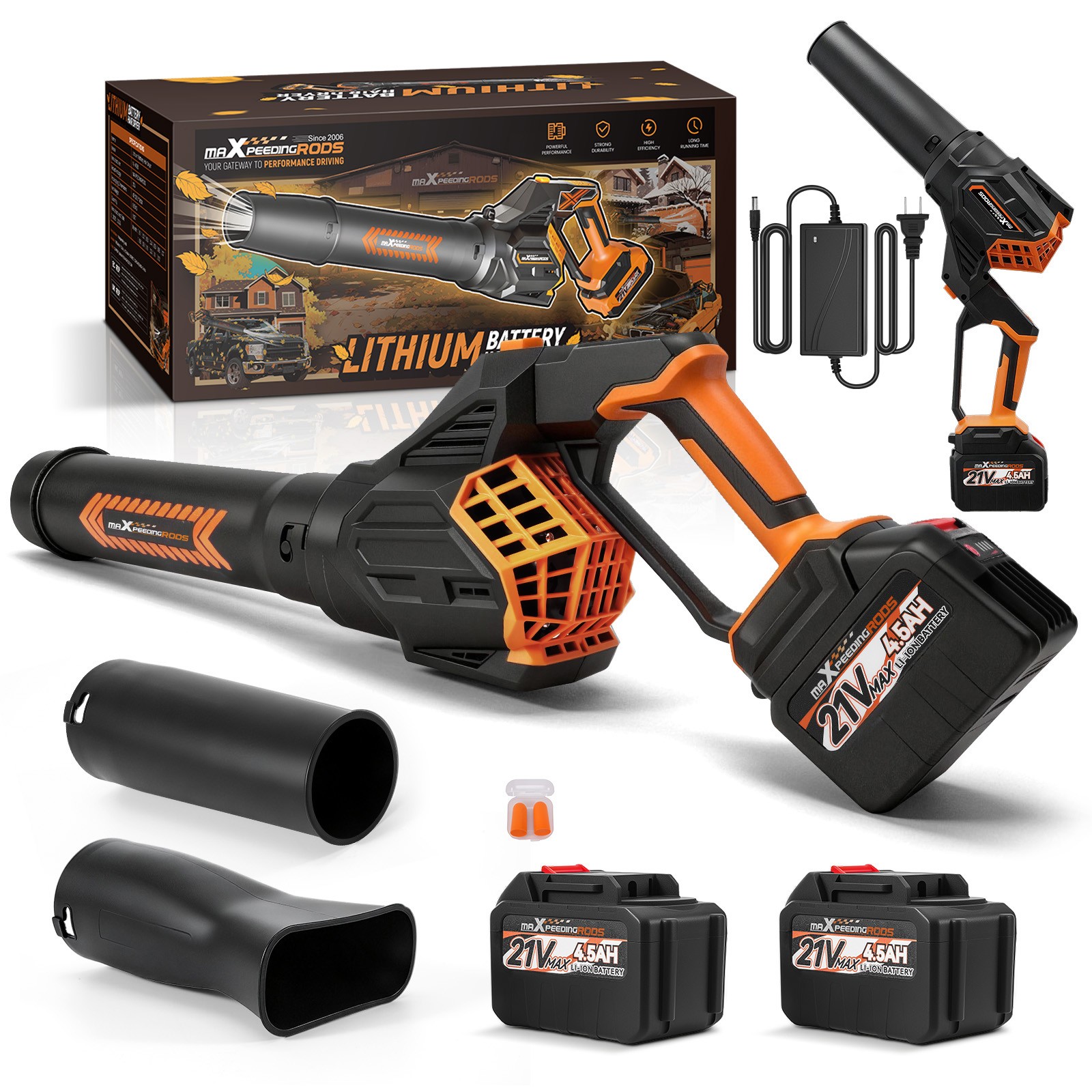 Cordless Leaf Blower 160 MPH 580 CFM 2x21V Brushless Storm Mode 3 Speed