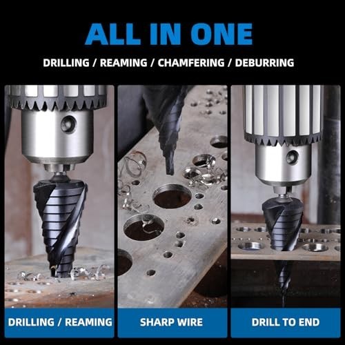 Large Step Drill Bit Set 1/4″ – 2-1/2″ HSS M35 for Metal, Stainless Steel & Wood
