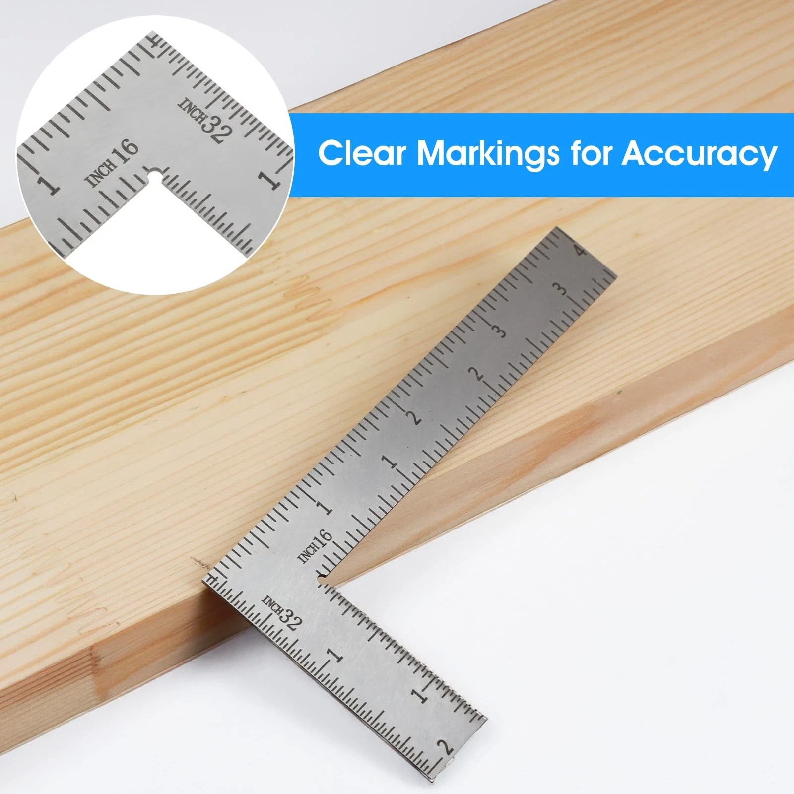 Right Angle Ruler Stainless Steel L Square Ruler Small Measuring Layout Tool