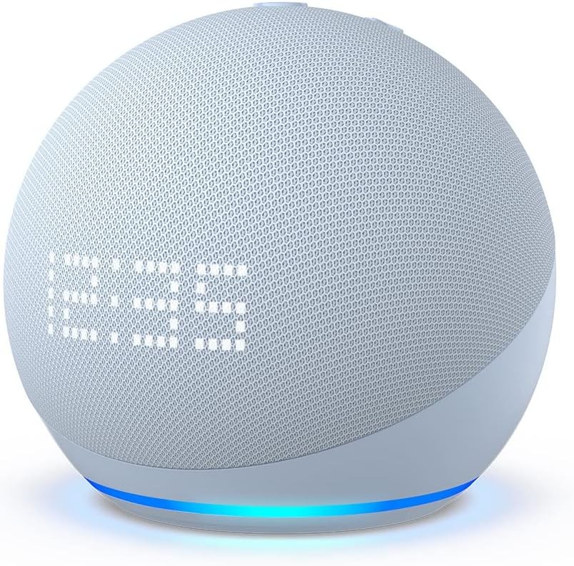 Amazon Echo Dot 5th Gen Smart Speaker with Clock Alexa WiFi BT – Cloud Blue