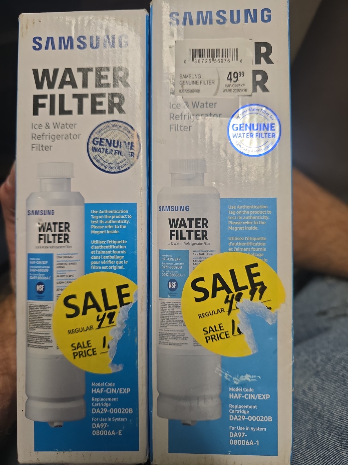 2ea NEW Samsung DA29-00020B HAF-CIN/EXP Refrigerator Ice & Water Filter R2S4