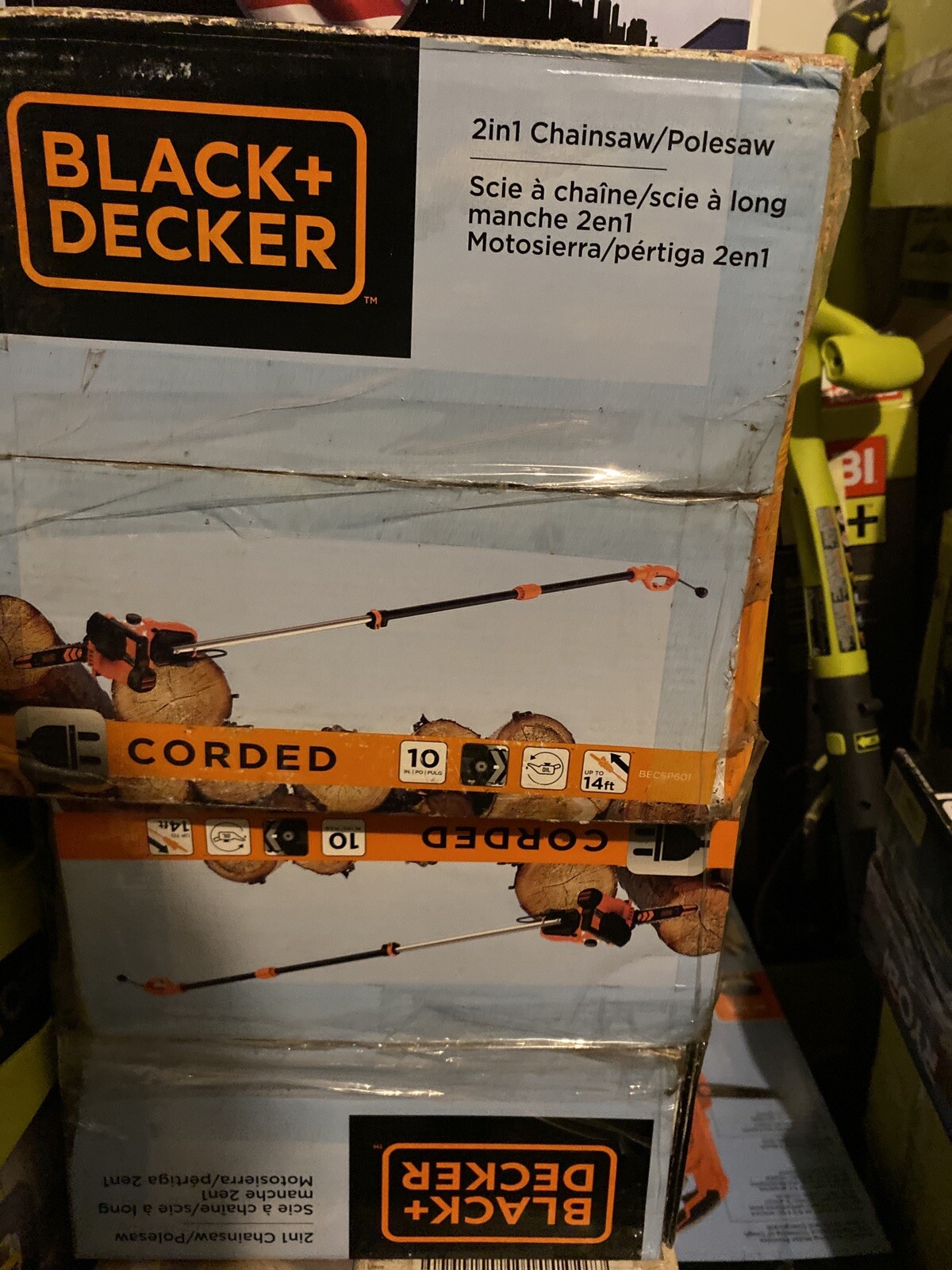 BLACK+DECKER Chainsaw/ Pole Saw + Hedge Trimmer + Trimmer (All Is Electric)