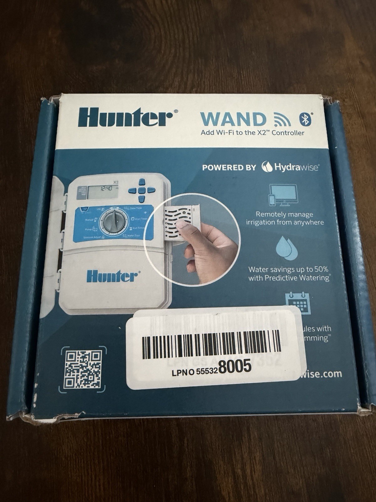 Hunter Wand Smart WiFi Module Gray Remote Scheduling for X2 Sprinkler Controller