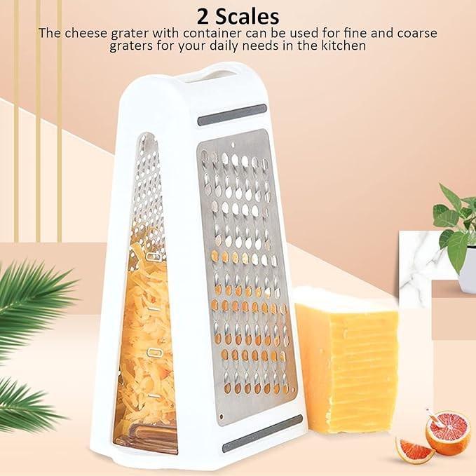 1PC Stainless Steel Kitchen 2 Sided Cheese Grater Food Vegetable Slicer Shredder