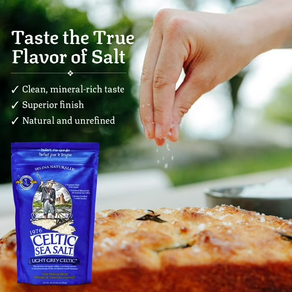 Celtic Sea Salt Light Grey Sea Salt Resealable Bag Kosher Certified 16 oz
