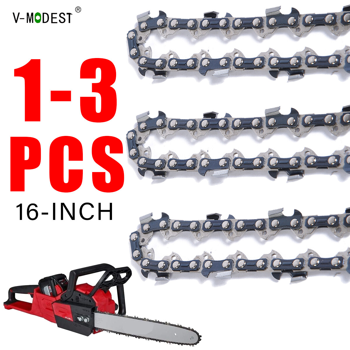 Replace Milwaukee 49-16-2715 16 in chainsaw chain For 2727-20 .043″-3/8″LP-56DL