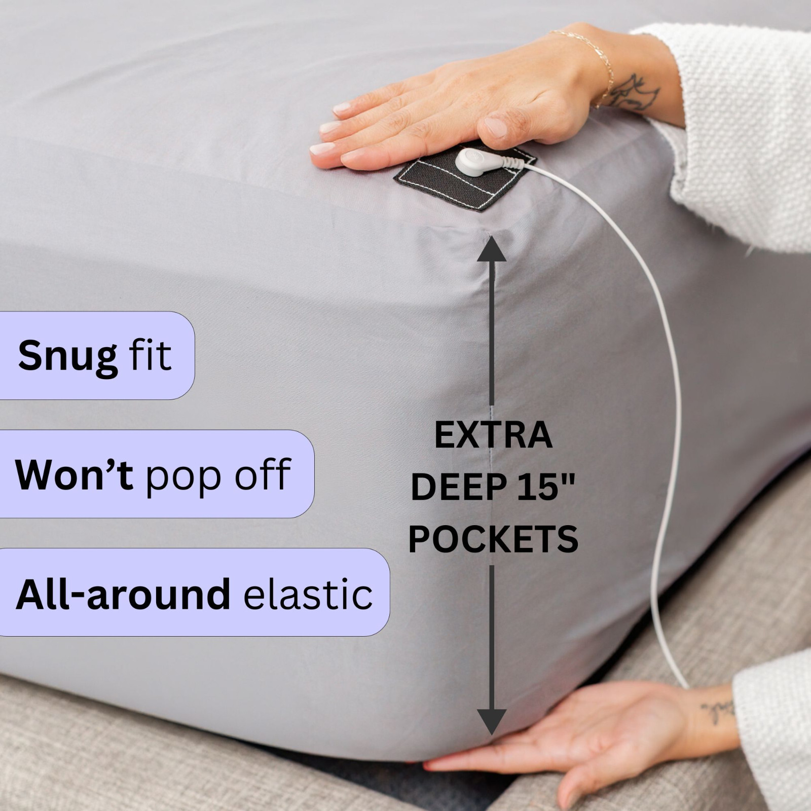 Fitted Grounding Sheets, 20% Silver + Organic Bamboo, Silky Soft MADE IN USA