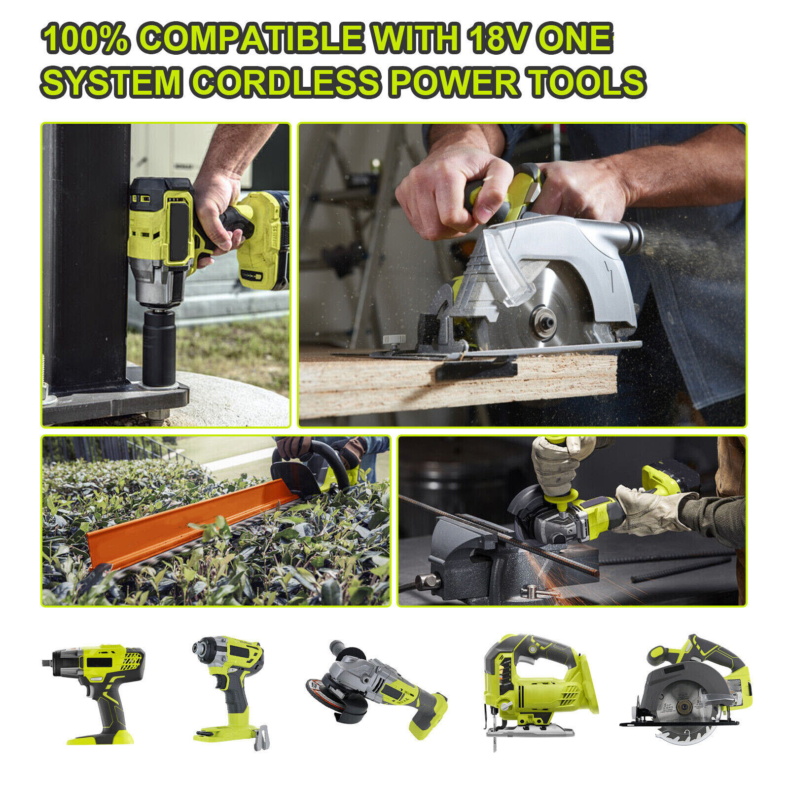 For RYOBI P108 18V One+ Plus High Capacity Battery 18 Volt Lithium-Ion New 6.0AH