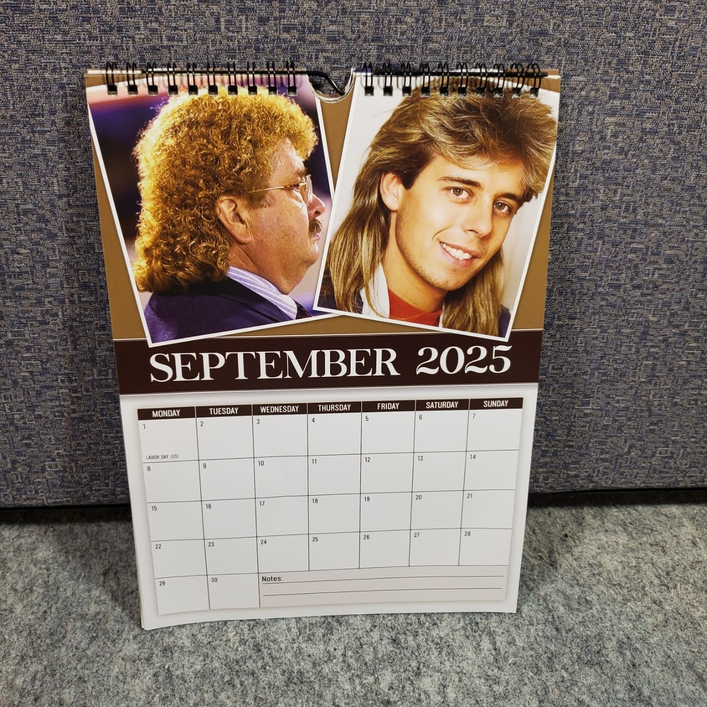 2025 World’s Greatest Mullets Hair Wall Calendar 12 Months – 11.4in x 8.26in