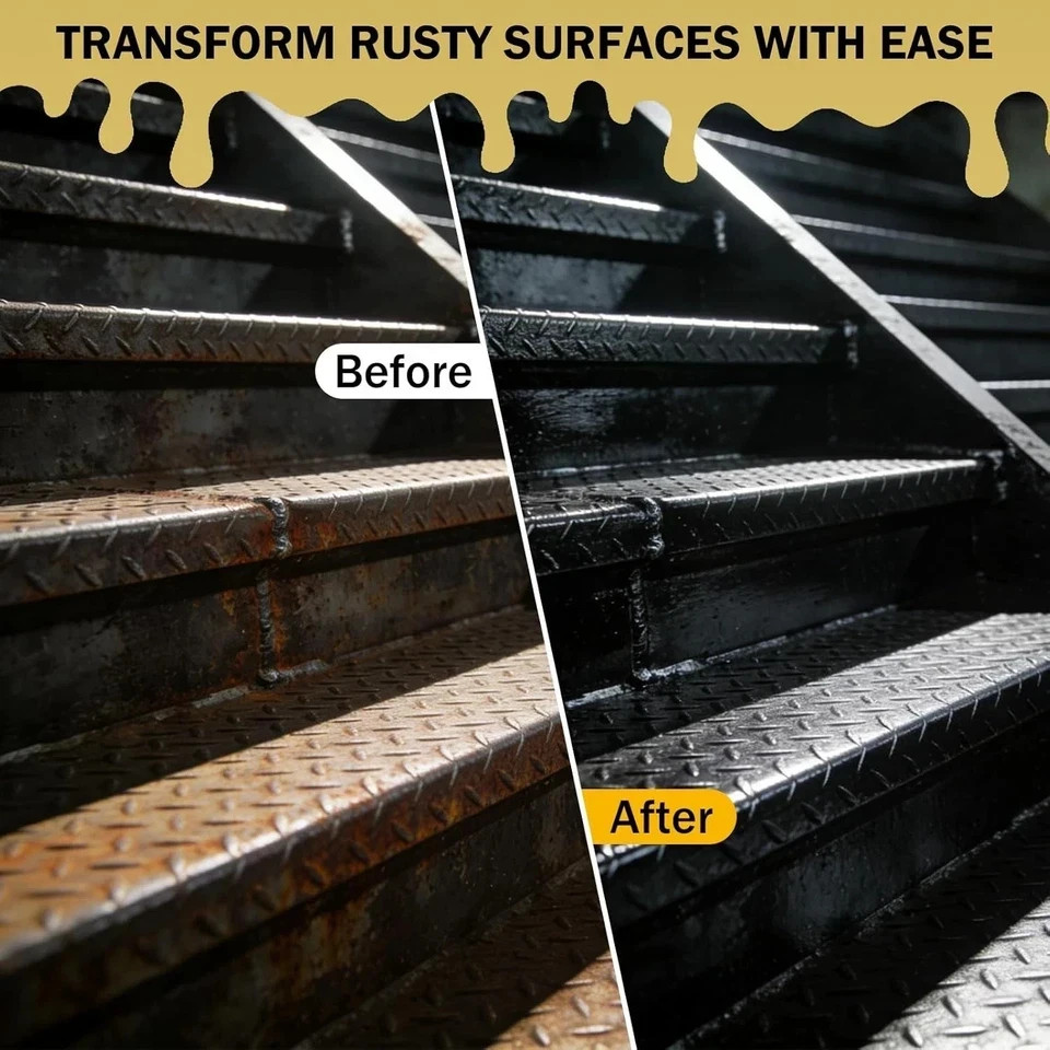 2 in 1 Rust Converter & Metal Primer, 42 Oz Black Rust Inhibitor Paint for Metal