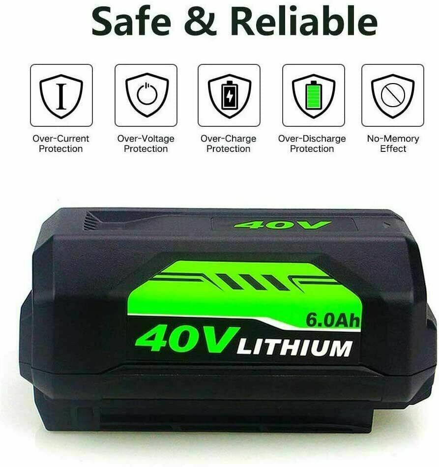 For Ryobi OP40602 40V 6Ah High Capacity HP Lithium Battery With LED OP4050
