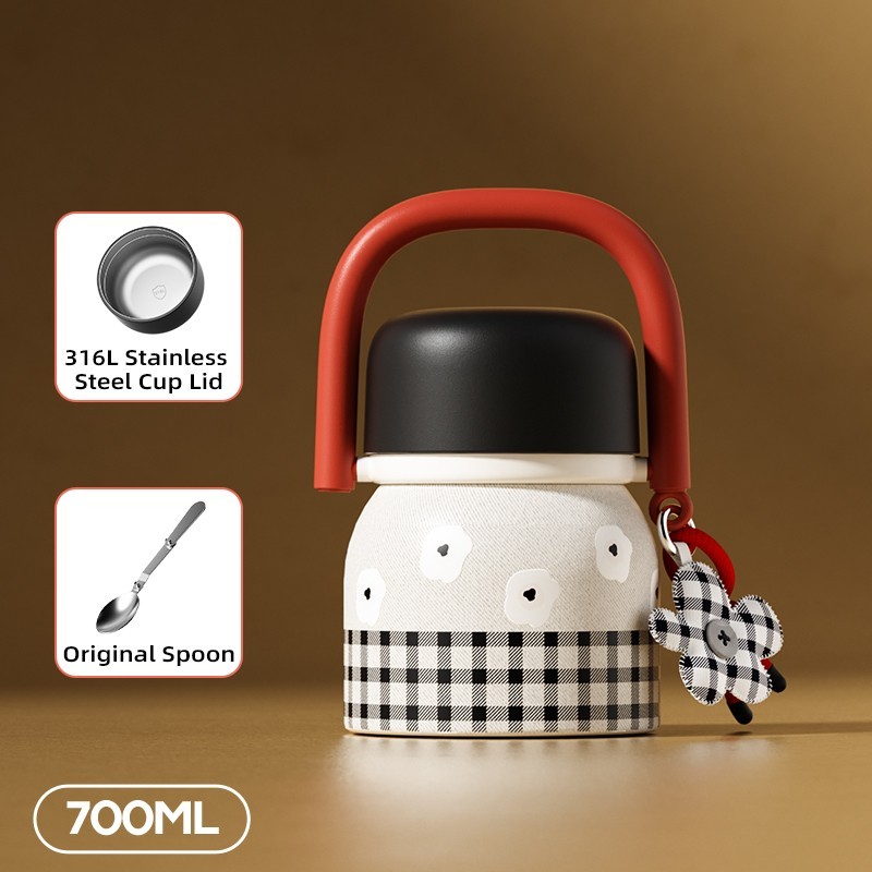 Sidagar 24 oz Insulated Food Container 12h Heat Retention with Foldable Spoon