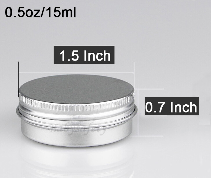 Aluminum Round Metal Tins,Storage Jar Candle Lip Balm Cosmetic Sample Containers