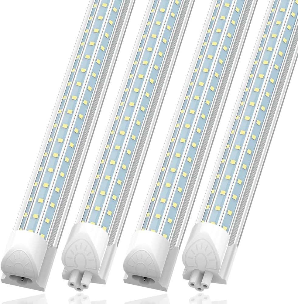 T8 2FT 4FT 8FT LED Shop Light Fixture 20W-120W LED Tube Light 6000K Linkable 36W