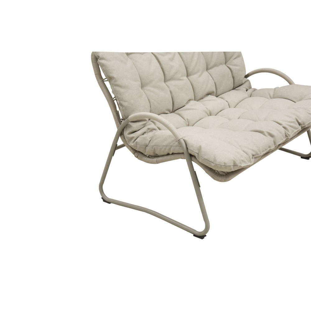 Premium Outdoor PE Rattan Double Chair with Metal Frame Ultimate Comfort
