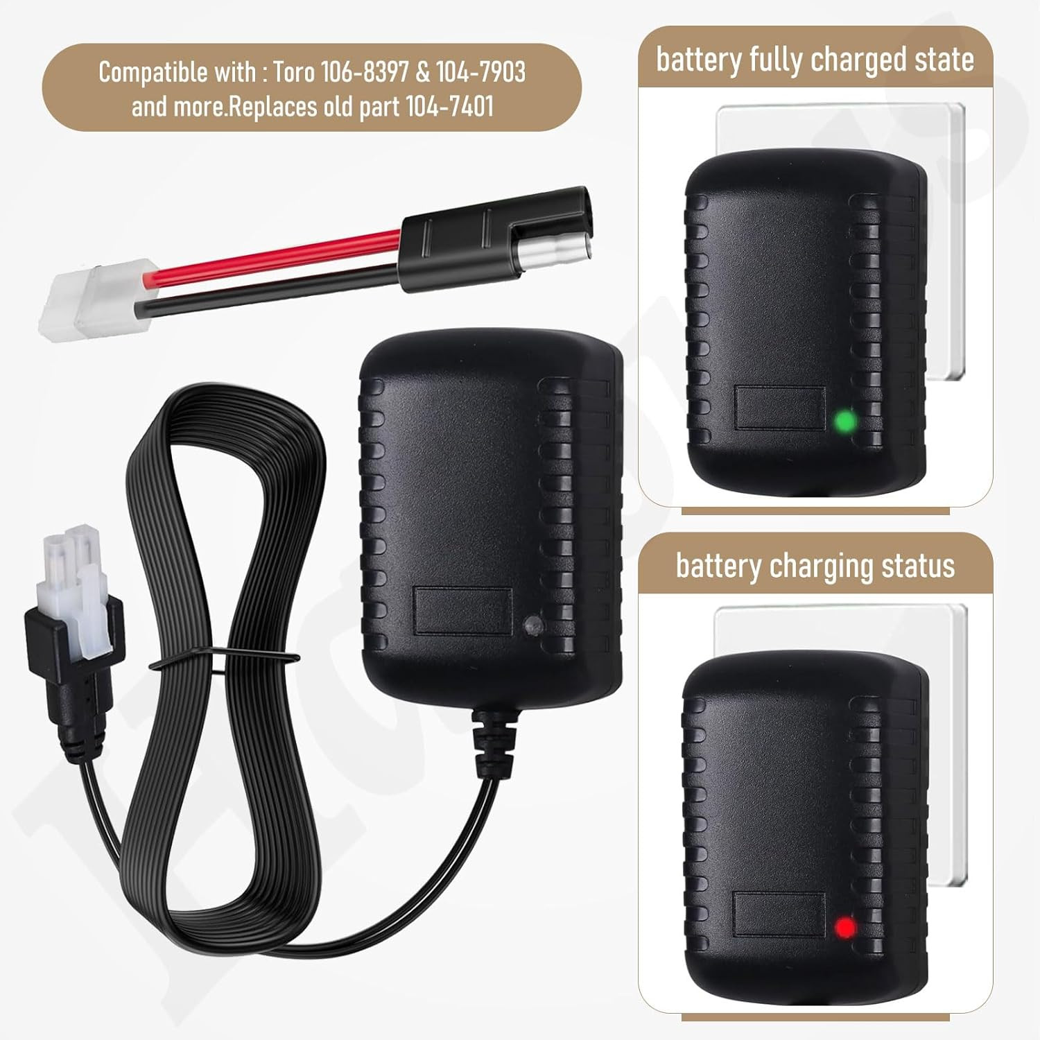 Toro Battery Charger Compatible with Lawn Mowers 30 Day Money Back Guarantee