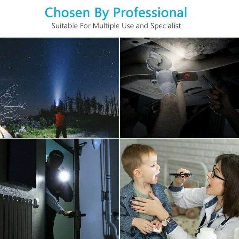 3500000LM Tactical Flashlight Small LED Torch Light Mini Super Bright Penlight