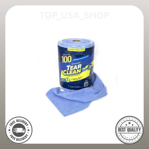 Tear N Clean Reusable Easy-Tear Microfiber Towels, 100 Pack., 12in. x 12in.