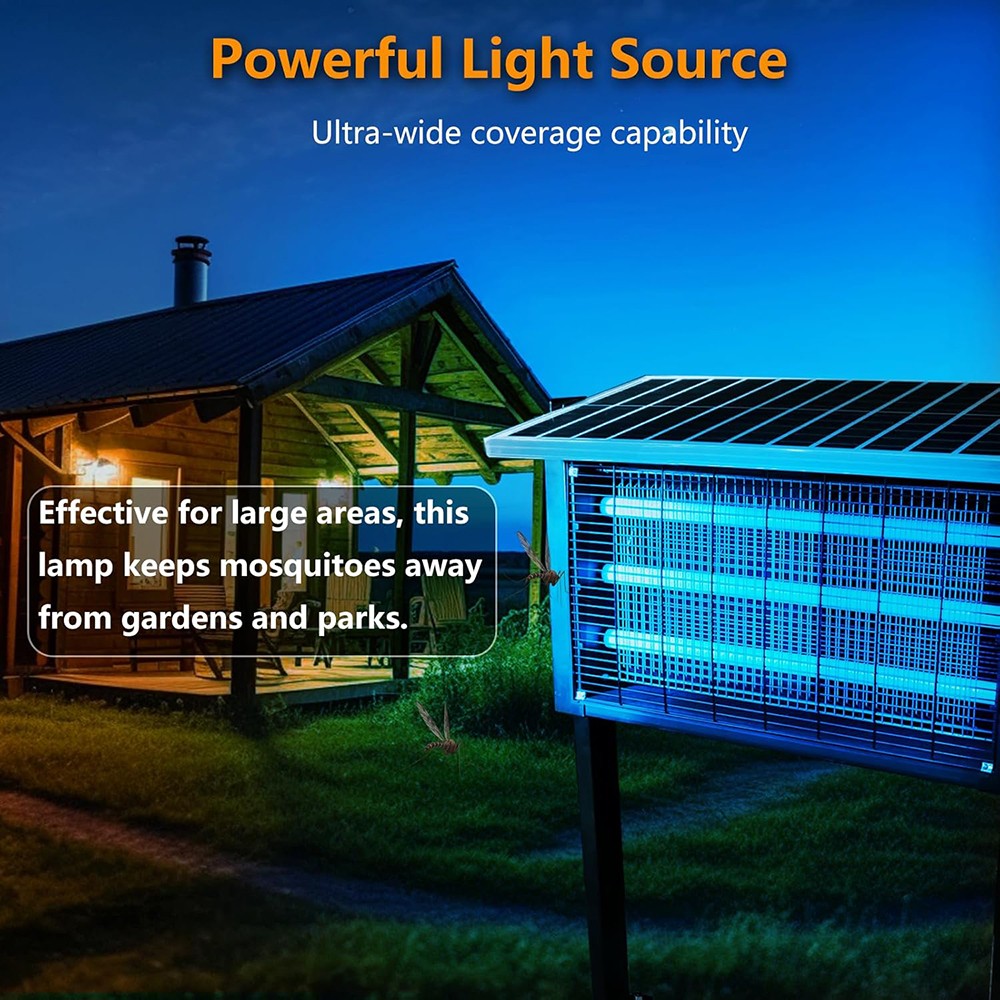 Solar Bug Zapper Outdoor Mosquito Zapper 4500V Waterproof Rechargeable Fly Trap