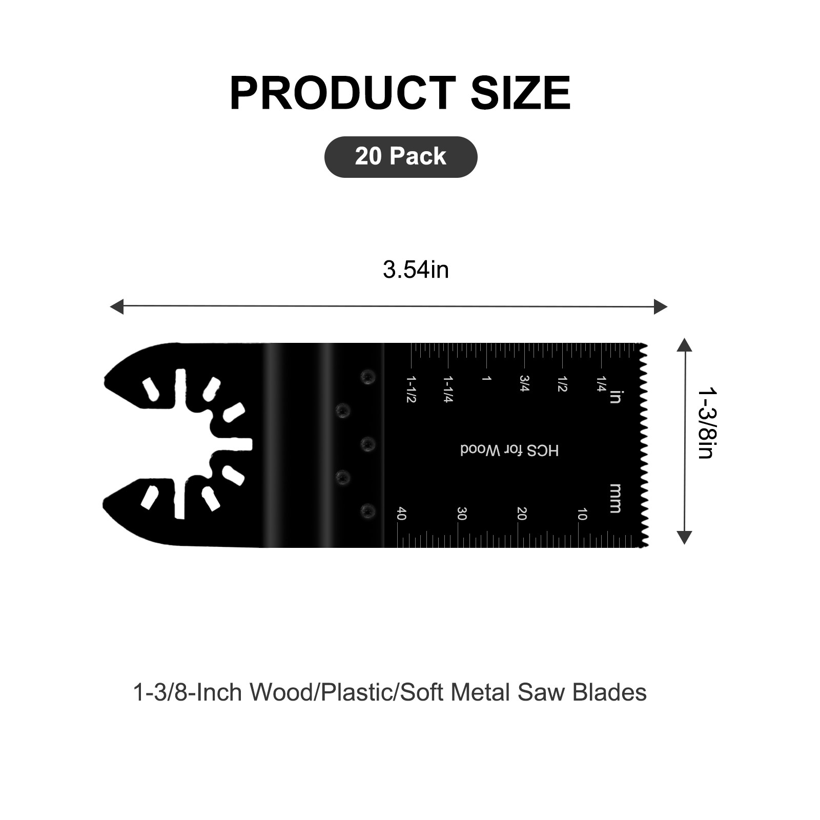 20 X Saw Blades Oscillating Multi Tool Wood Metal Plastic Cut For Makita Dewalt