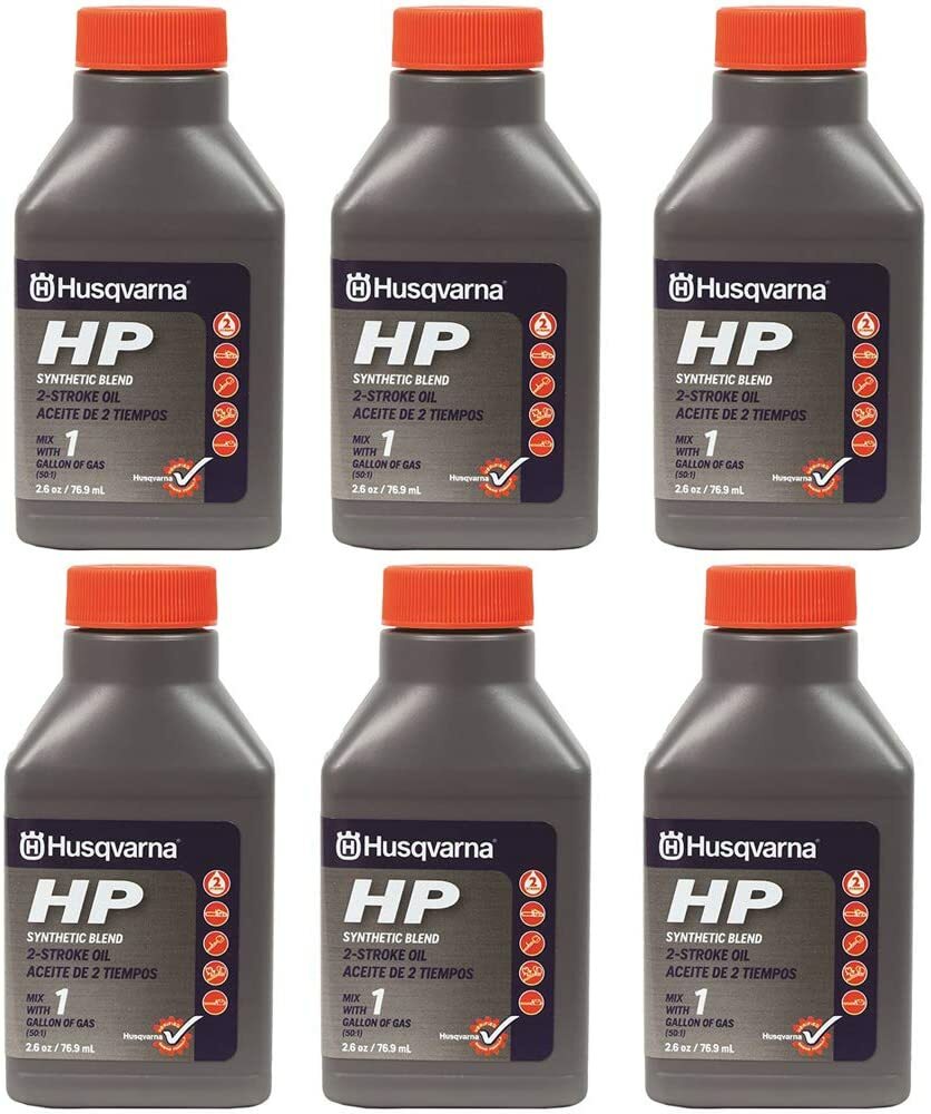 Husqvarna HP 2.6 oz 50:1 Synthetic 2-Stroke Oil #593152601×6
