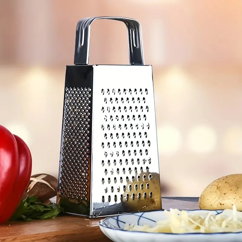 Stainless Steel 4-Sided Box Grater Cheese Vegetable Slicer Shredder Kitchen Tool
