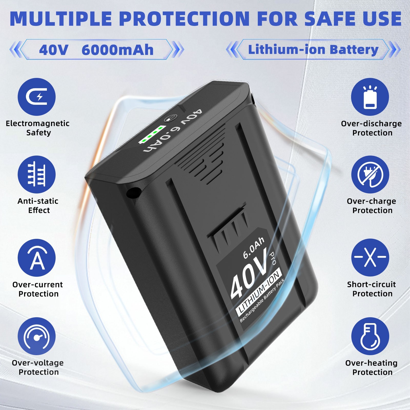 2 PACK For Kobalt 40V MAX Extended Run Li-Ion Battery KB540-06 KB440-03 6.0 Ah