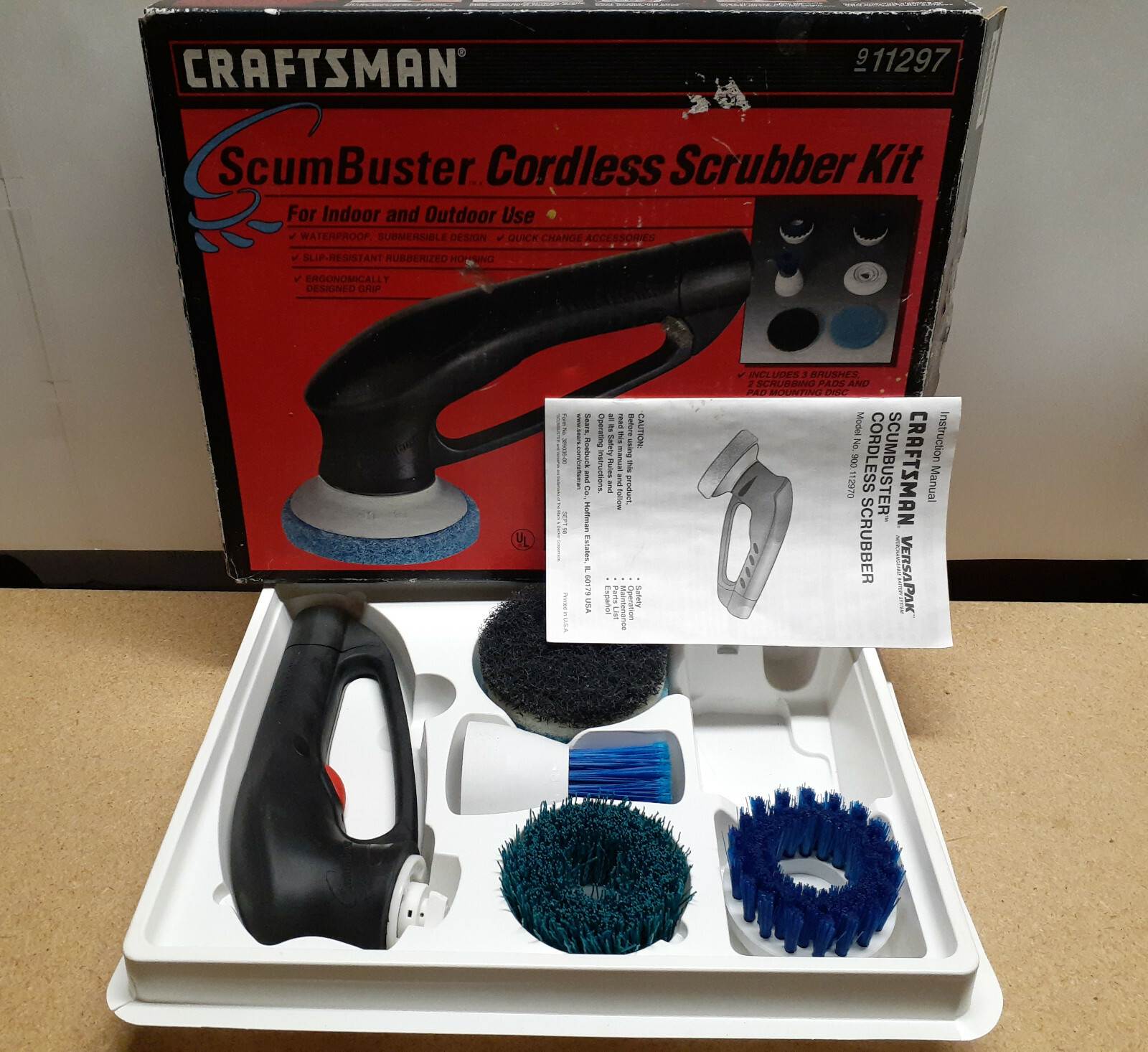 Craftsman Versapak 911297 Scumbuster 3.6V battery and charger not included