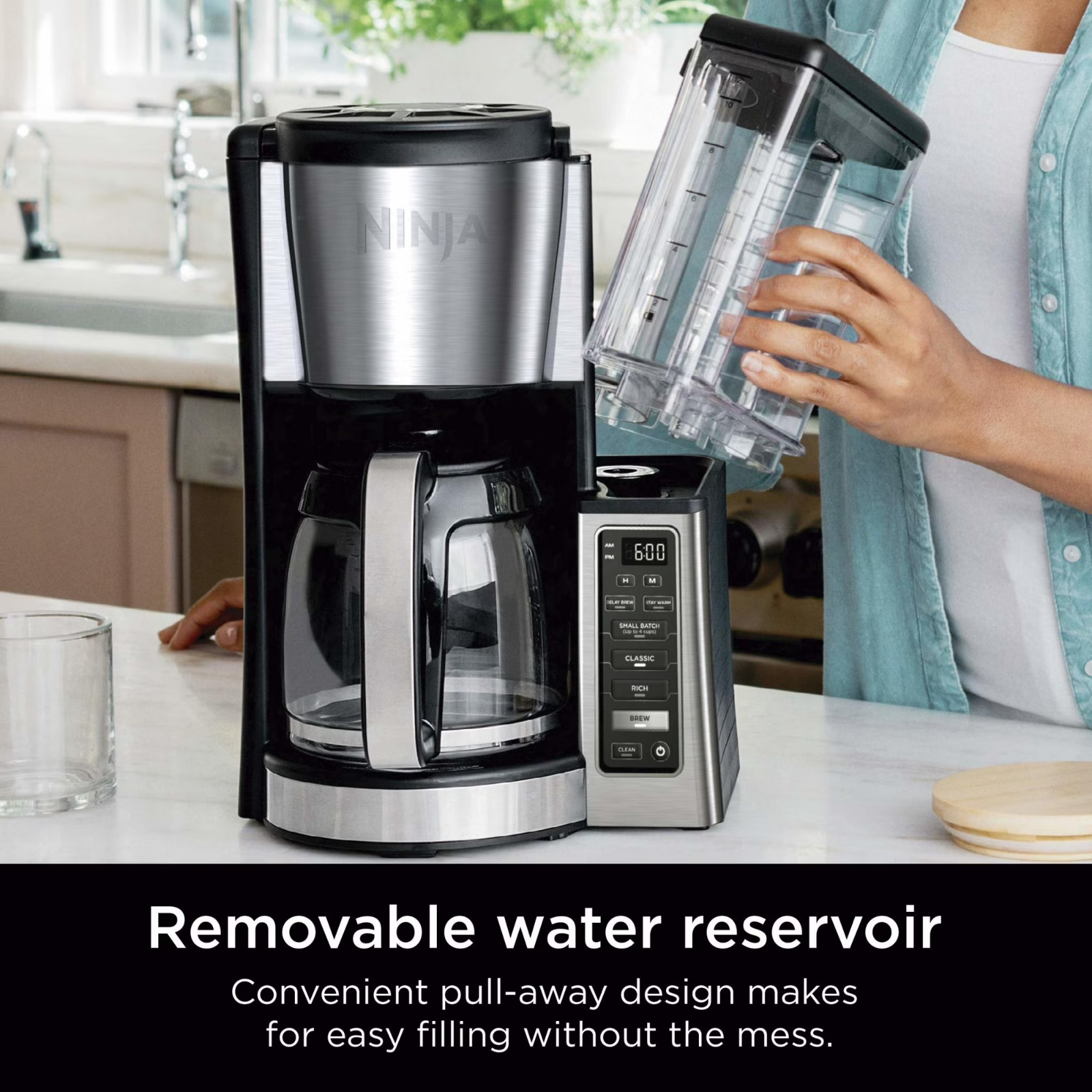 NEW Ninja 12-Cup Programmable Drip Coffee Maker, 2 Brew Styles, Adjustable CE250