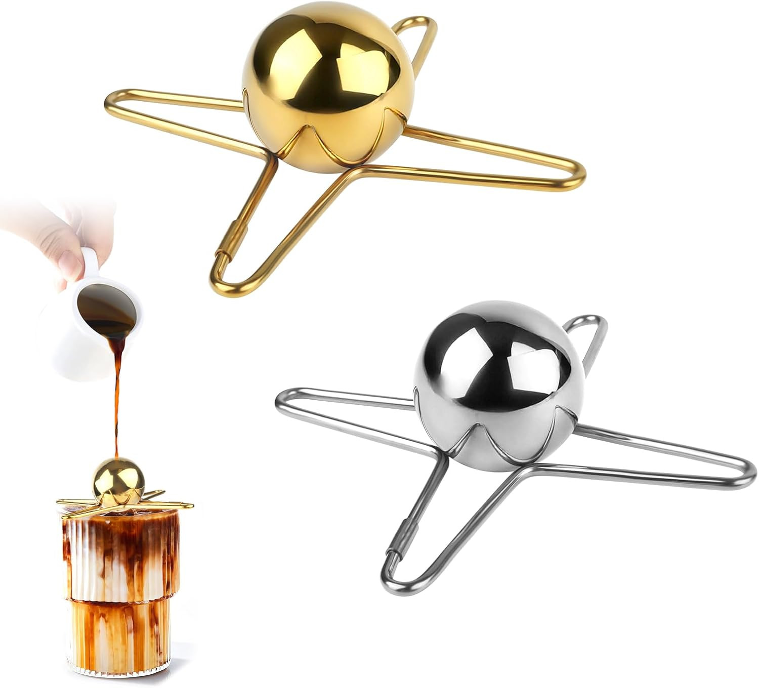 Stainless Steel Espresso Chilling Balls – 2 Pack, Easy to Clean Accessories