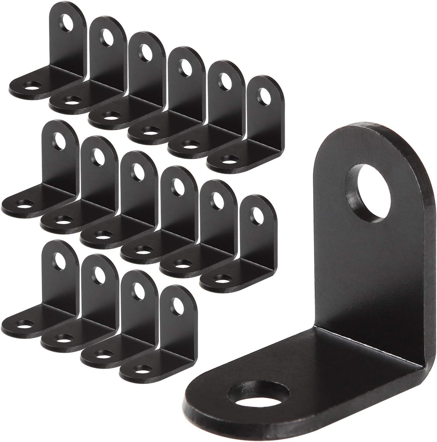 Black 90 Degree L Bracket 1″x1″x 06″ Metal furniture Corner Brace Joint Fastener