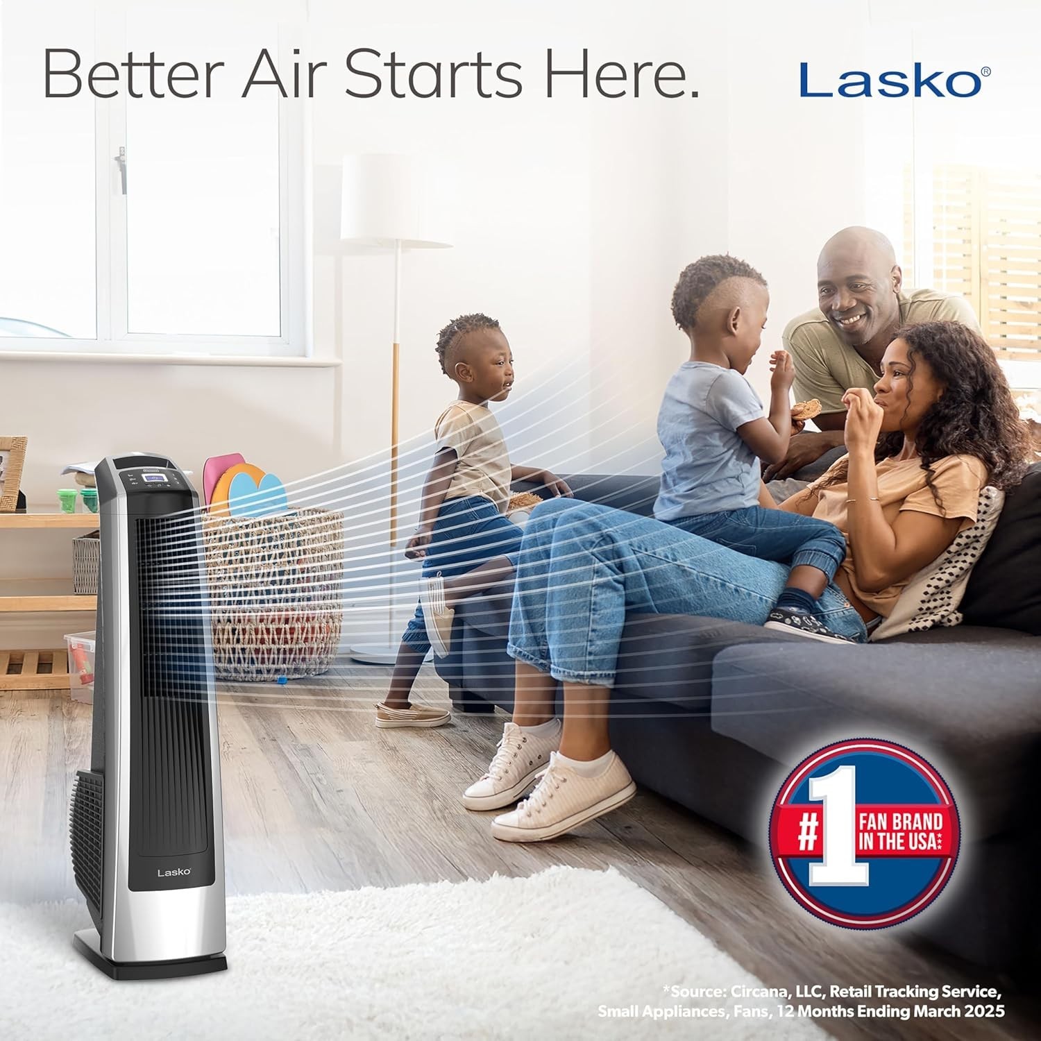 High Velocity Oscillating Tower Fan for Bedroom Garage Basement with Remote
