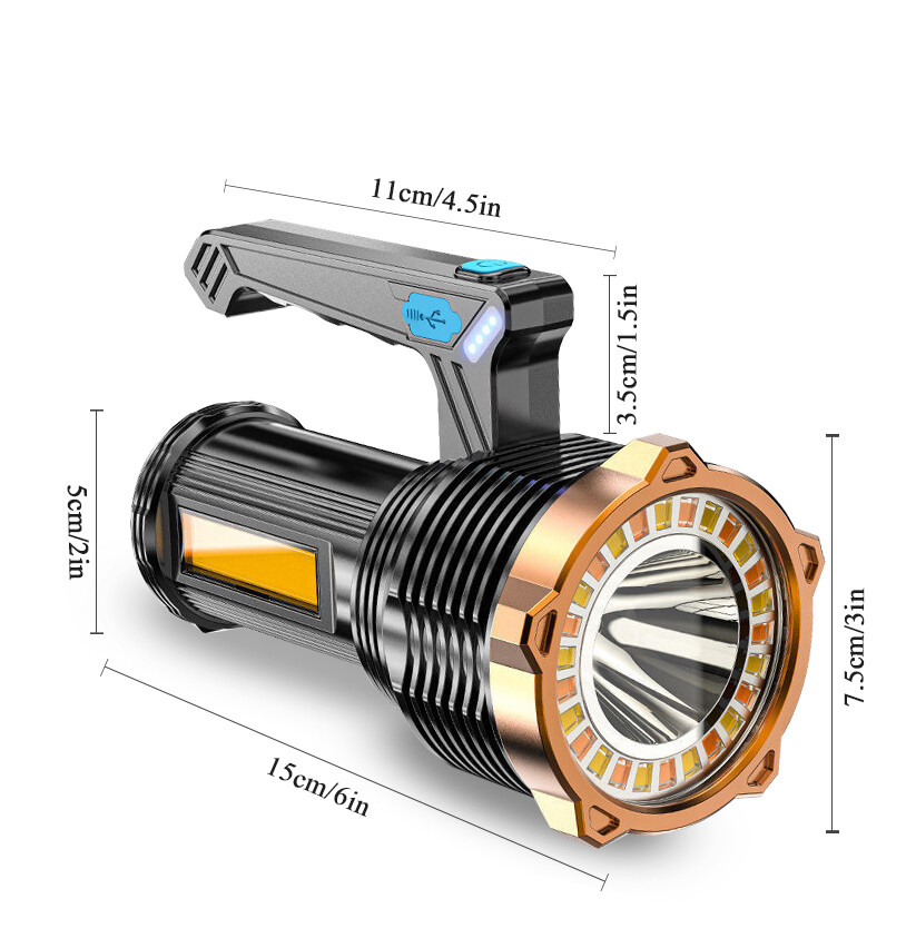 Most Powerful 99000000LM LED Flashlight Super Bright Torch USB Rechargeable Lamp