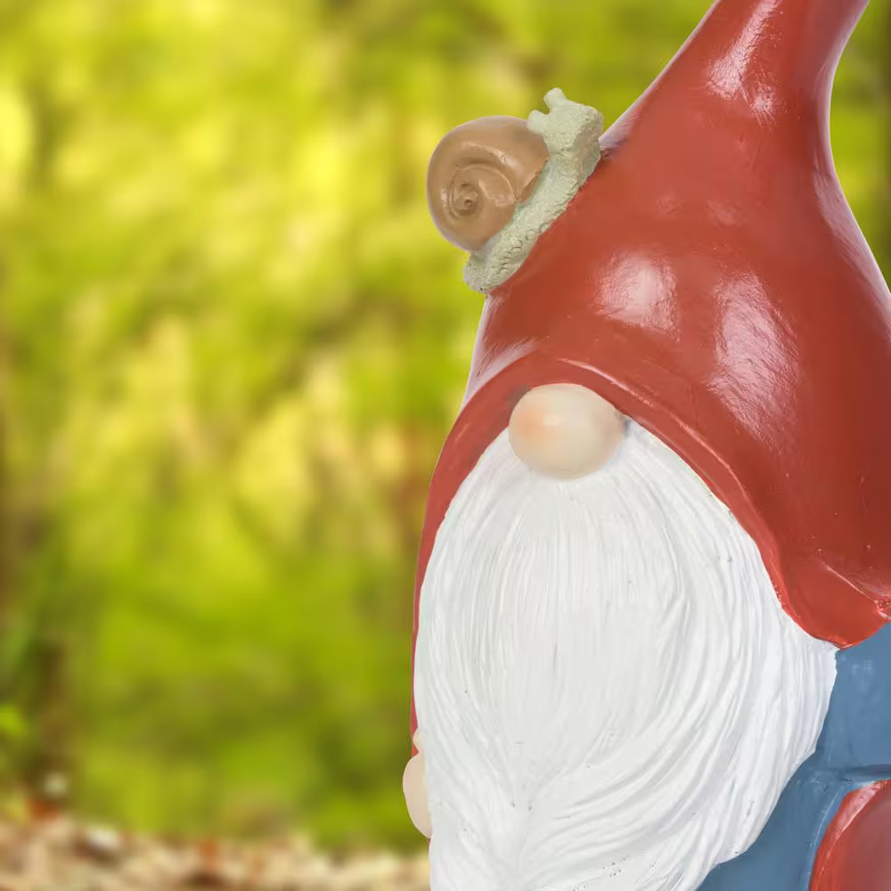 5 In. Table Standing Polyresin Gnome Rain Gauge