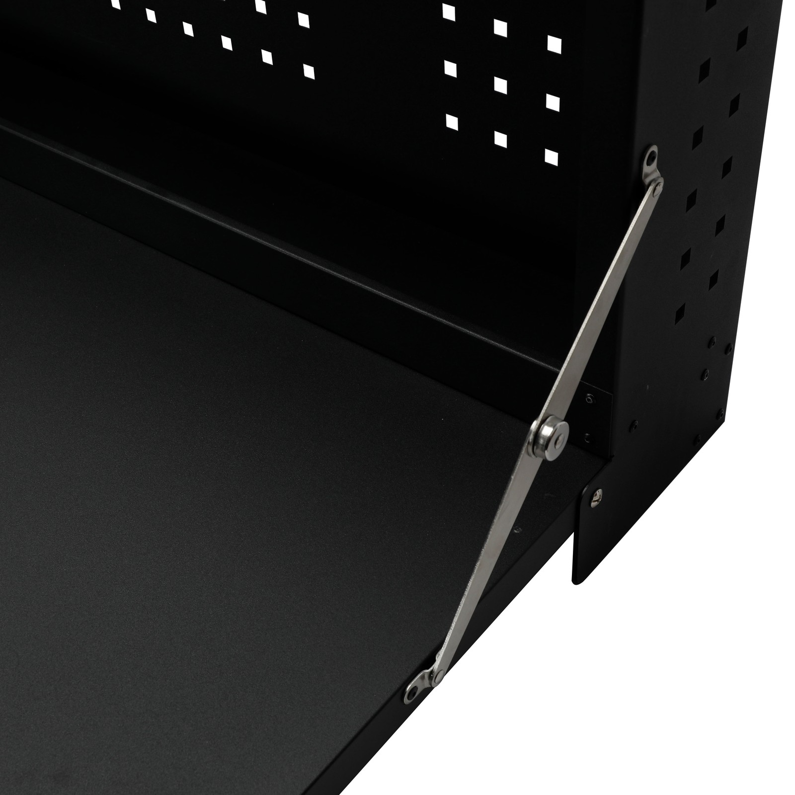 WorkPro 36-Inch Wall Mount Workbench with Foldable Steel Surface, Black,