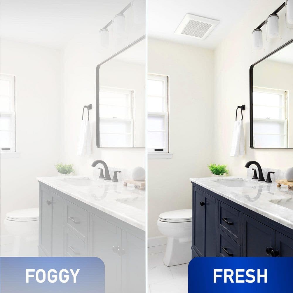 Panasonic Whisper Mighty 70/90 CFM Bathroom Exhaust Fan w/ 9 in. x 9 in. Grille