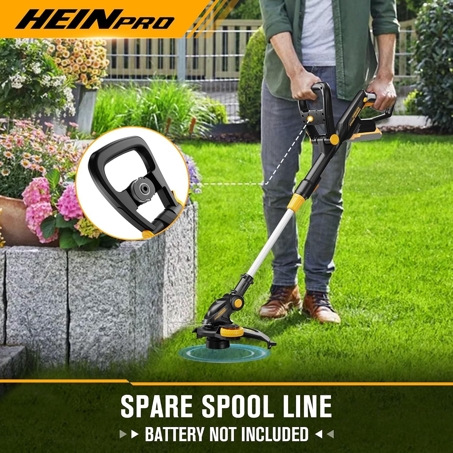 For DEWALT 20V Battery 12in. Cordless String Trimmer&Edger Brushless Weed Wacker