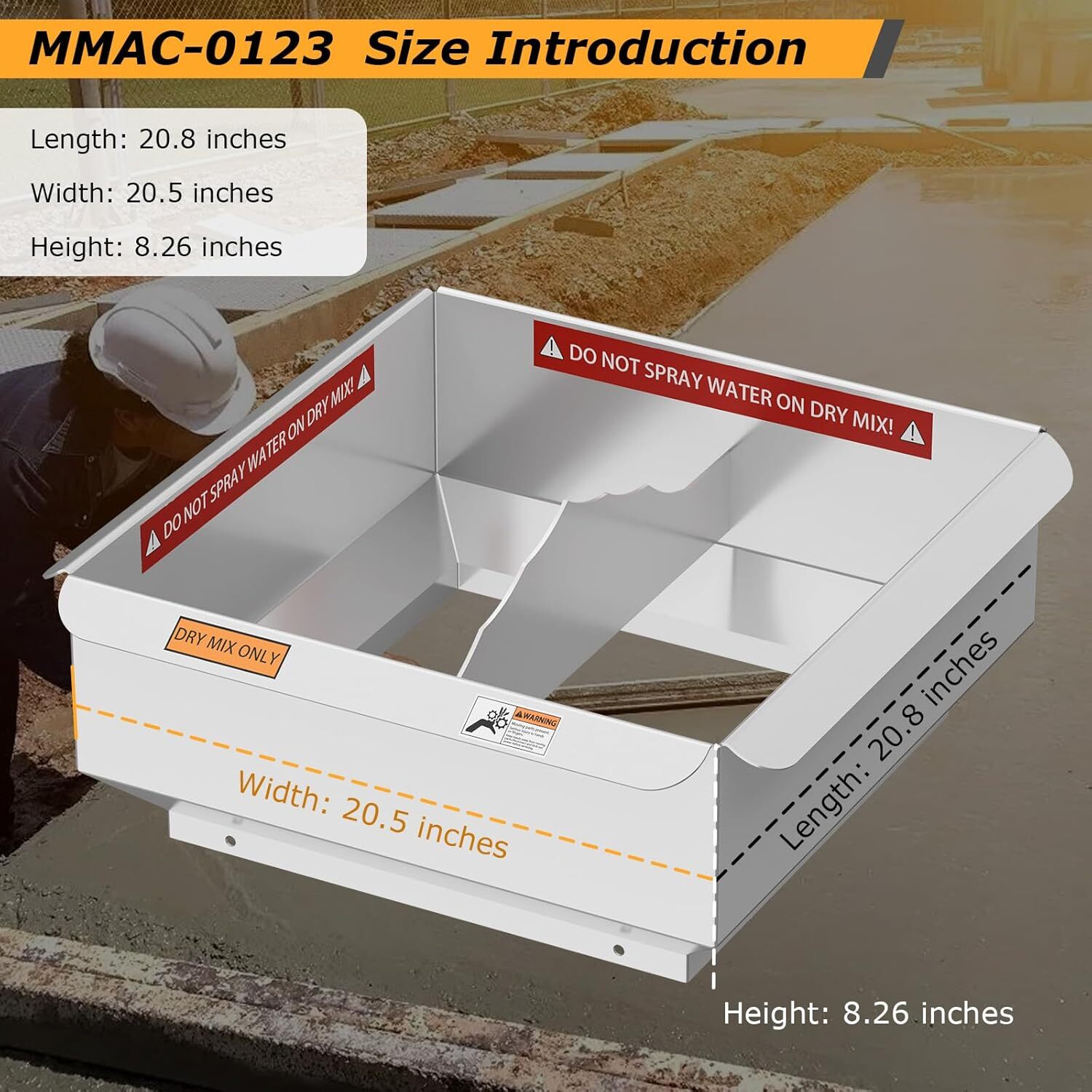 MMAC-0123 Hopper Extension, Compatible with Mud Mixer MMXR-3221